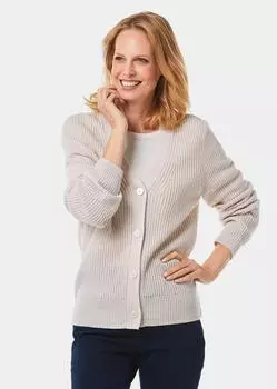 Кардиган GOLDNER Strickjacke, цвет stein