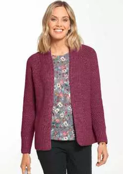 Кардиган GOLDNER Strickjacke, цвет winterrot/melange