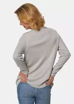 Кардиган GOLDNER Strickjacke, серо-коричневый