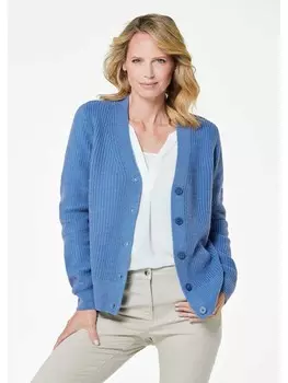 Кардиган GOLDNER Strickjacke, синий