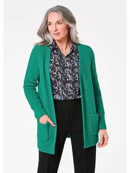 Кардиган GOLDNER Strickjacke, темно-зеленый