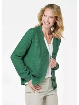 Кардиган GOLDNER Strickjacke, зеленый