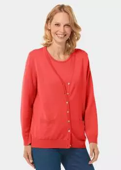 Кардиган GOLDNER Strickset, цвет hagebutte