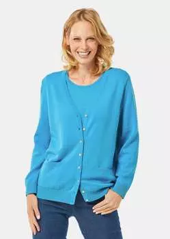Кардиган GOLDNER Strickset, цвет pazifikblau
