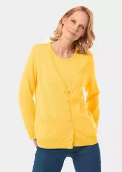 Кардиган GOLDNER Strickset, цвет zitronengelb