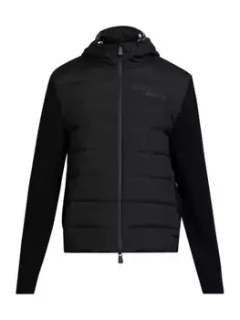 Кардиган Grenoble из шерсти и нейлона с подкладкой Moncler, черный