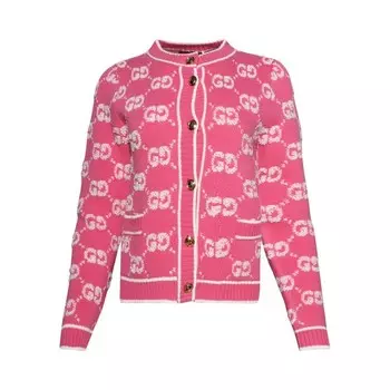 Кардиган Gucci GG Wool Boucl Jacquard Cardigan Baloon Pink, розовый