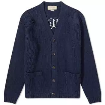Кардиган Gucci Intarsia Logo, синий