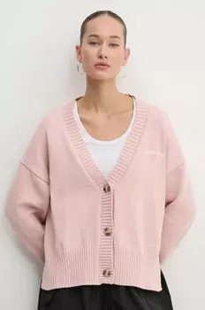 Кардиган Guess Jeans из хлопка, розовый