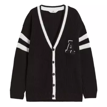 Кардиган H&amp;M, черный/белый