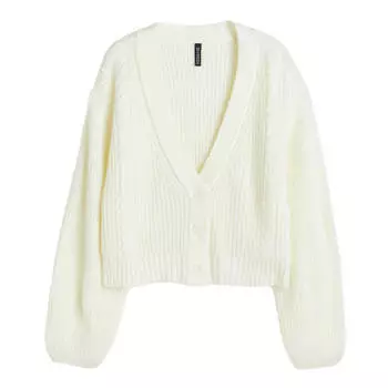 Кардиган H&amp;M Divided Knitted, кремовый