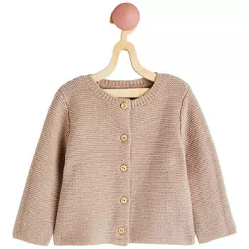 Кардиган H&amp;M Garter-stitch, бежевый