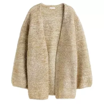 Кардиган H&M Glittery, бежевый
