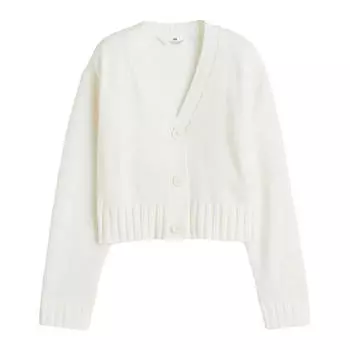 Кардиган H&amp;M Knitted, кремовый