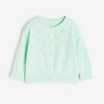 Кардиган H&amp;M Pointelle-knit, мятный