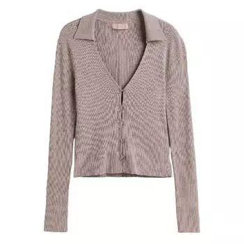 Кардиган H&M Rib-knit, серый
