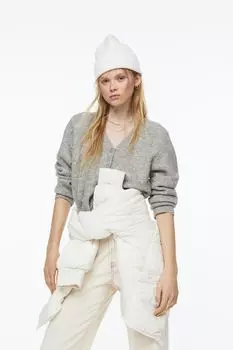 Кардиган H&amp;M, светло-серый меланж