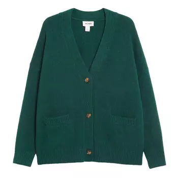 Кардиган H&amp;M x Monki Loose Fit, темно-зеленый
