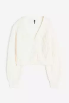 Кардиган H&M Balloon-sleeved, белый
