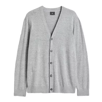 Кардиган H&M Cotton, светло-серый