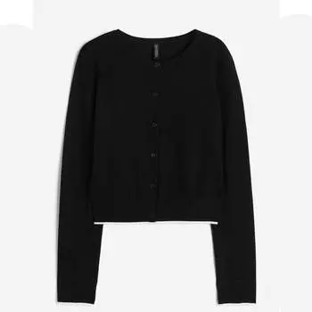 Кардиган H&M Fine-knit, черный