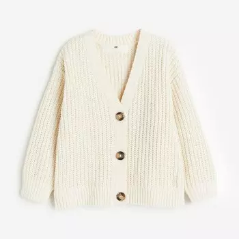 Кардиган H&M Kids Oversized, кремовый