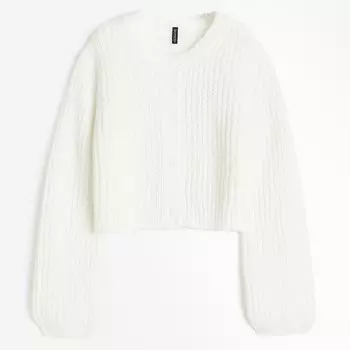 Кардиган H&M Knit, кремовый