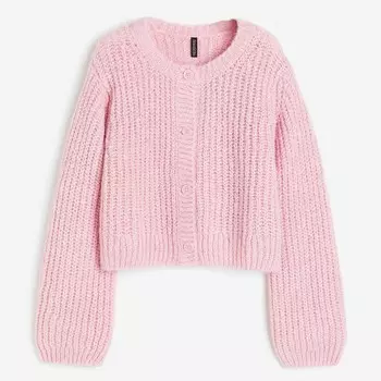Кардиган H&M Knit, светло-розовый