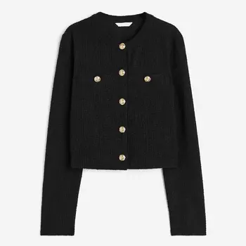 Кардиган H&M Textured, черный