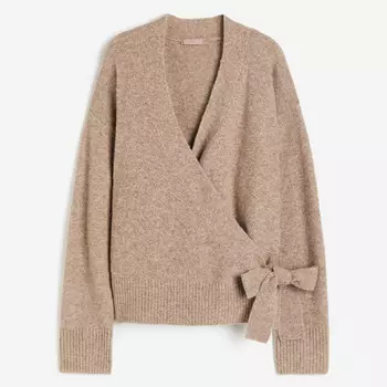 Кардиган H&M Wrap, бежевый
