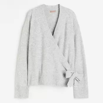 Кардиган H&M Wrap, светло-серый