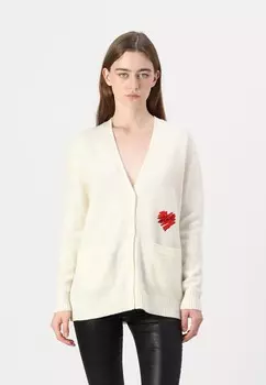 Кардиган HEARTS CARDIGAN KARL LAGERFELD, молочный