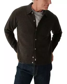 Кардиган Heritage Wool с воротником Buck Mason, зеленый