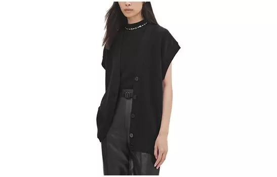 Кардиган Hermes без рукавов, черный