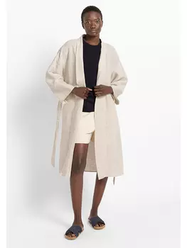 Кардиган Hessnatur Leinen Kimono, бежевый
