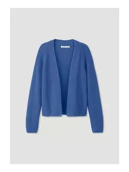 Кардиган Hessnatur Strickjacke Regular aus reiner Bio Baumwolle, цвет mittelblau