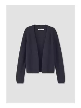 Кардиган Hessnatur Strickjacke Regular aus reiner Bio Baumwolle, синий