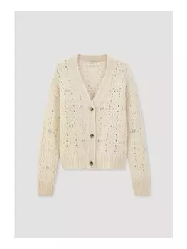 Кардиган Hessnatur Strickjacke Relaxed aus reiner Merinowolle, натуральный