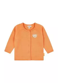 Кардиган, хлопок, планка на пуговицах, для малышей и малышей Steiff, цвет Melon