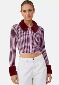 Кардиган Holly Houndstooth Micro Sweet Cotton On, цвет holly houndstooth micro sweet mauve