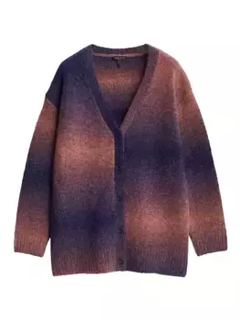 Кардиган Holly из смесовой шерсти и альпаки с эффектом омбре Rag & Bone, синий