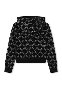Кардиган HOODED CARDIGAN Michael Kors Kids, черный