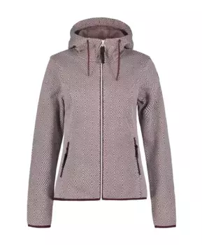 Кардиган Icepeak "D KNIT FLEECE JACKE OUTSIDE", с узором, цвет Wine