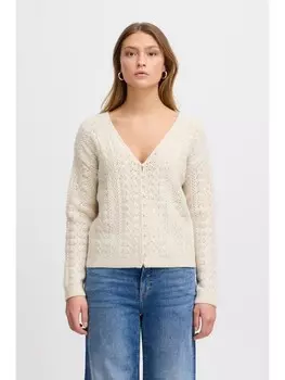 Кардиган ICHI Strickjacke, белый