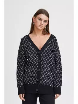 Кардиган ICHI Strickjacke, черный