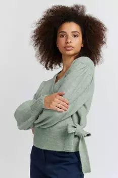 Кардиган ICHI Strickjacke IHOLENE CA2 20117010, серый