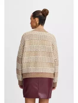 Кардиган ICHI Strickjacke, натуральный