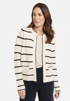 Кардиган IN STRUKTUR-STRICK Gerry Weber, цвет ecru weiss blau ringel