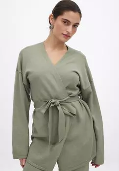 Кардиган IN WICKELOPTIK NA-KD, зеленый