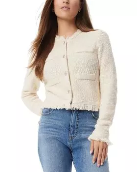 Кардиган Indria с бахромой и пуговицами спереди Sam Edelman, белый